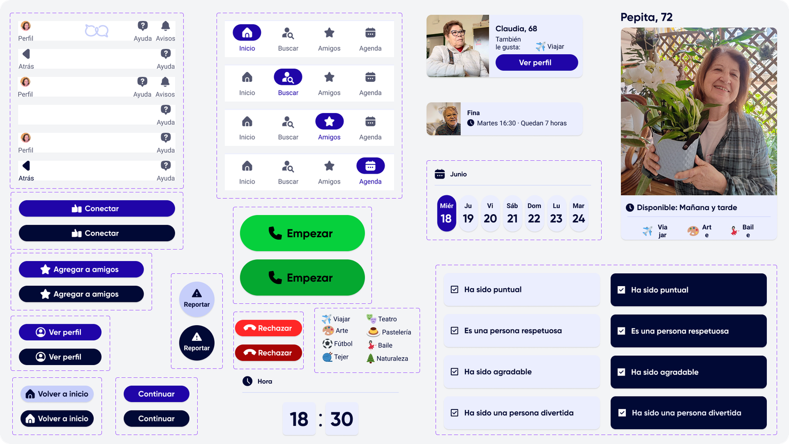 Sample of Palike UI components