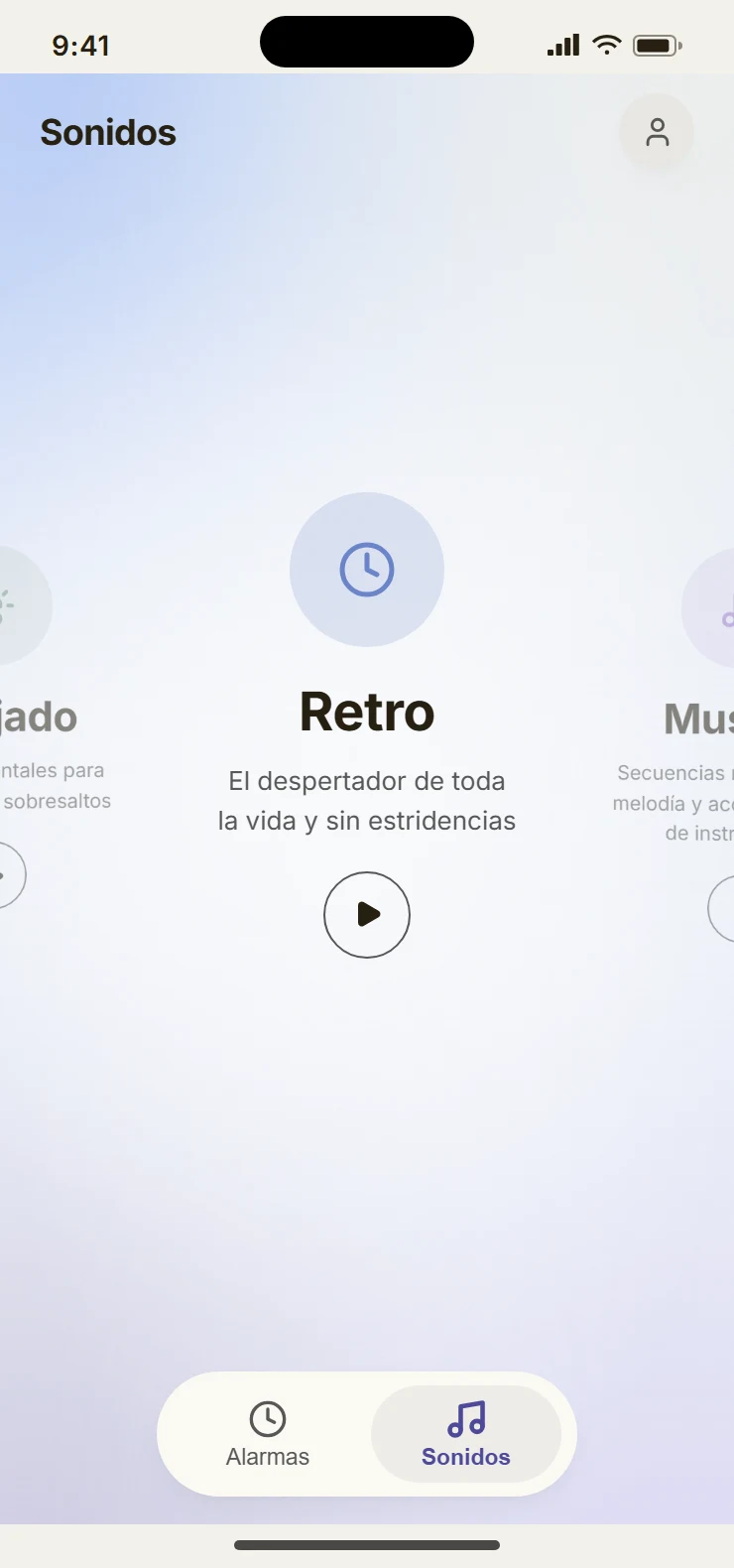 Sounds tab with the Retro pack